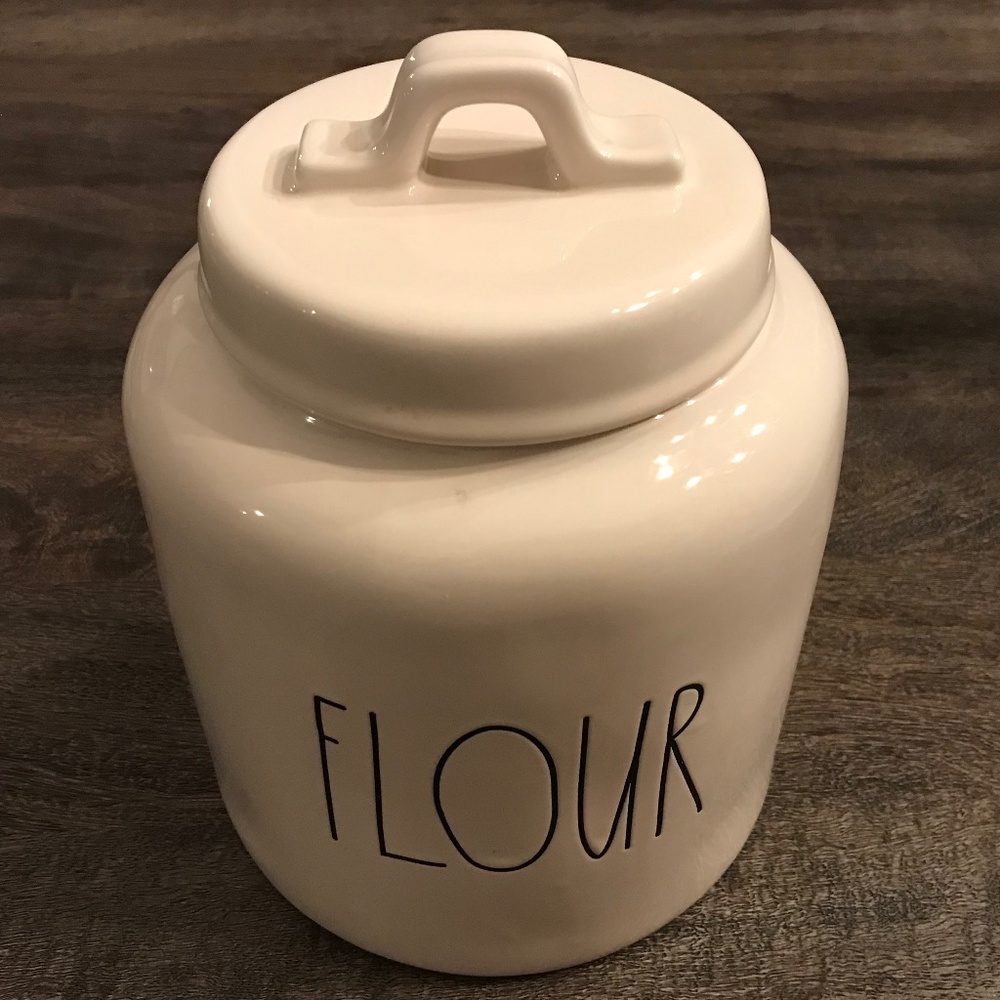 Rae Dunn Artisan Collection by Magenta™️ white ceramic FLOUR container